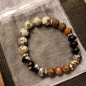 Ladies Beaded Stone Bracelet